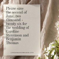Elegante Typografie Zeitgenössisch Save the Date