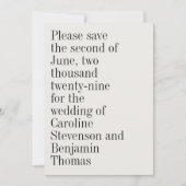 Elegante Typografie Zeitgenössisches Foto QR-Code Save The Date (Vorderseite)