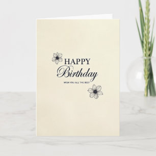Elegante typografische Geburtstagskarte Karte