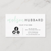 Elegante Typografy Business Cards Visitenkarte (Rückseite)