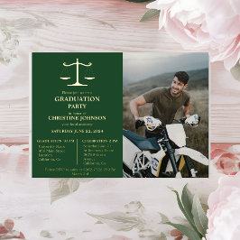 Elegante Typografy Law School Graduation Party Foi Folieneinladung