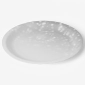 Elegante u. bezaubernde silberne Bokeh Pappteller (Schrägansicht)