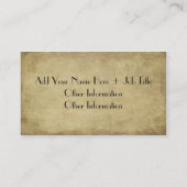 Elegante u. künstlerische Vögel und Visitenkarte (Rückseite)