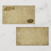Elegante u. künstlerische Vögel und Visitenkarte (Vorne/Hinten)