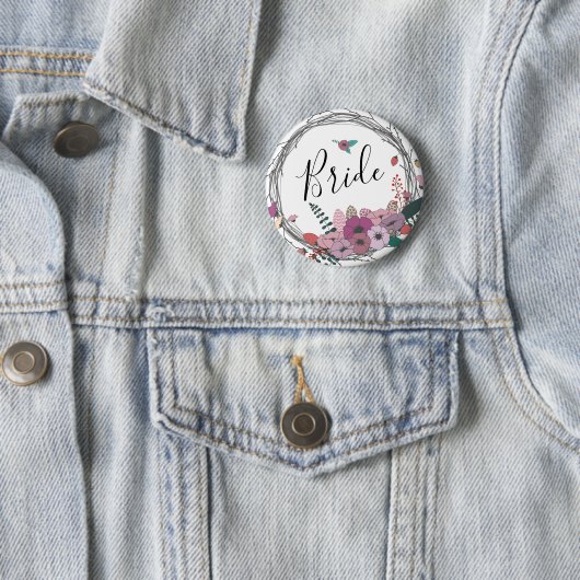 Elegante u. moderne Blume Wreathbraut Button (Beispiel)