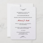 Elegante u. noble Klasse von Uni-Abschluss 2014 Einladung (Rückseite)