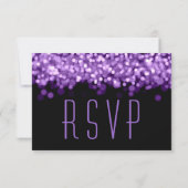 Elegante UAWG 16 . Geburtstag Sparkling Lights Lil RSVP Karte (Rückseite)