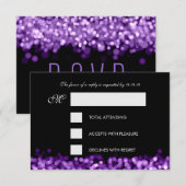 Elegante UAWG 16 . Geburtstag Sparkling Lights Lil RSVP Karte (Vorne/Hinten)