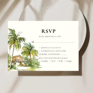Elegante UAWG-Antwortkarte für das tropische Ziel RSVP Karte