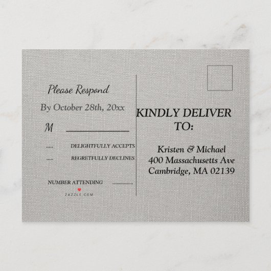 Elegante UAWG Einladung Postkarte (Rückseite)