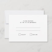 Elegante UAWG Hochzeitskarte RSVP Karte (Rückseite)