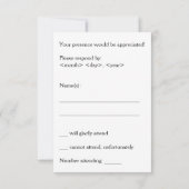 Elegante "UAWG"-Karte RSVP Karte (Rückseite)