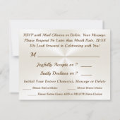 Elegante, UAWG Menu Cards oder Löschen von Speisen Einladung (Rückseite)