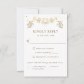 Elegante UAWG mit Meals RSVP Karte (Vorderseite)