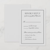 Elegante UAWG mit zwei Grenzen und Skripttext RSVP Karte (Vorne/Hinten)