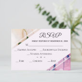 *~* Elegante UAWG Moderne Hochzeit in Wasserfarben RSVP Karte (Stehend Vorderseite)