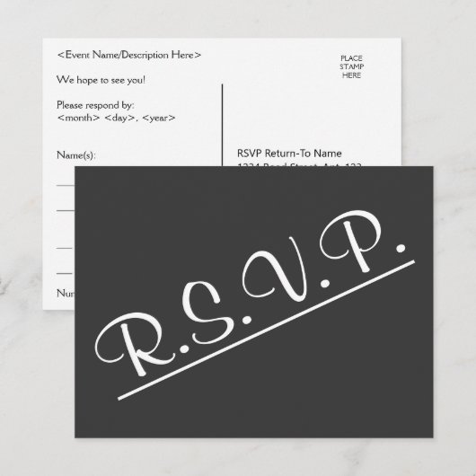 Elegante UAWG Postkarte (Vorne/Hinten)