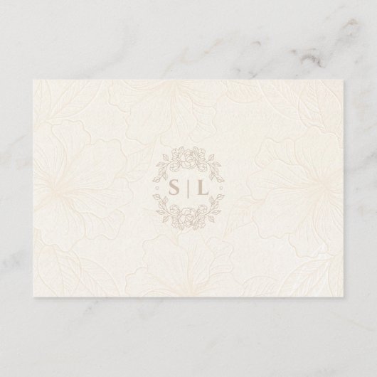 Elegante UAWG | QR Code Wedding Begleitkarte (Rückseite)