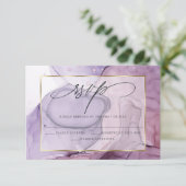 Elegante UAWG Rose Amethyst Marble Tinte RSVP Karte (Stehend Vorderseite)