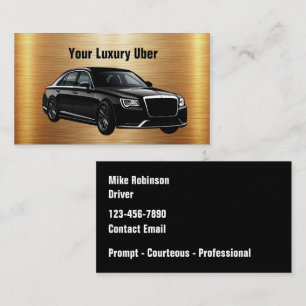 Elegante Uber-Fahrer-Mitfahrzentrale Visitenkarte