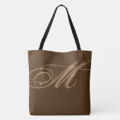 elegante, überdruckte, monogramm-braune Tasche (Rückseite)