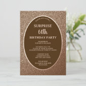 Elegante Überraschung 60. Geburtstag Digital oder  Einladung (Stehend Vorderseite)