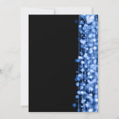 Elegante Überraschung 60. Geburtstag Glitzern Navy Einladung (Rückseite)