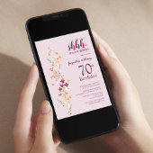 Elegante Überraschung 70. Geburtstag Einladung