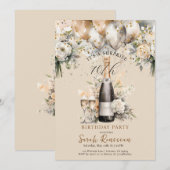 Elegante Überraschung 70. Geburtstagsparty Einladung (Vorne/Hinten)