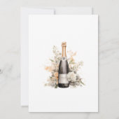 Elegante Überraschung Geburtstagsparty Champagne Einladung (Rückseite)