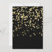 Elegante Überraschung Geburtstagsparty Glitzer Con Einladung (Rückseite)