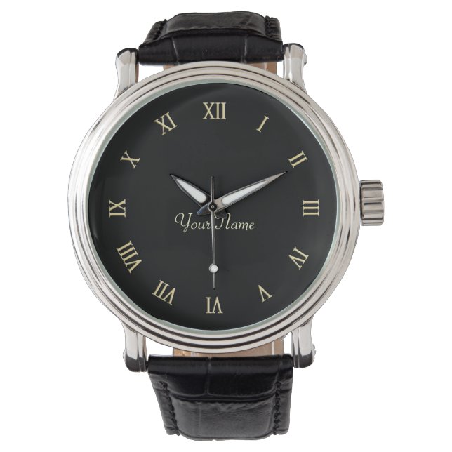 Elegante Uhr mit Ihrem Namen (Vorderseite)