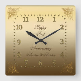 Elegante Uhr zum ersten Hochzeitstag