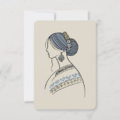 Elegante ukrainische Folk Art Flat Card (Vorderseite)
