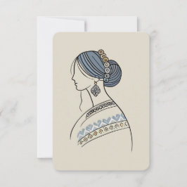 Elegante ukrainische Folk Art Flat Card