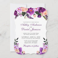 Elegante Ultra-Violet-Hochzeit mit Lila Blüte PS
