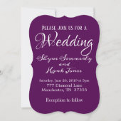 Elegante Ultra Violet Lila Blumenhochzeit Einladung (Vorderseite)