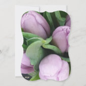 Elegante Ultra Violet Lila Blumenhochzeit Einladung (Rückseite)