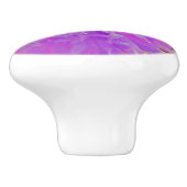 Elegante ultraviolette Dekorative Dahlia-Blume Keramikknauf (Seitenansicht)