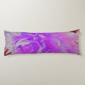 Elegante ultraviolette Dekorative Dahlia-Blume Seitenschläferkissen (Rückseite)