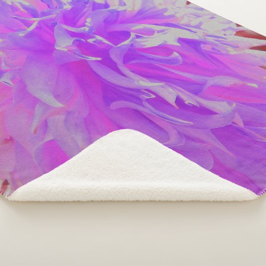 Elegante ultraviolette Dekorative Dahlia-Blume Sherpadecke