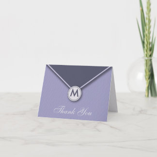 Elegante Umschlag Monogram Vielen Dank Karte