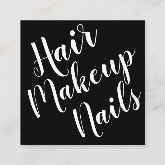 Elegante unbedeutende Maskenbildner-Visitenkarte Quadratische Visitenkarte (Vorderseite)