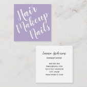 Elegante unbedeutende Maskenbildner-Visitenkarte Quadratische Visitenkarte (Vorne/Hinten)