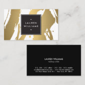 Elegante und Abstrakte Goldschmiedemarken II Visitenkarte (Vorne/Hinten)