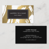 Elegante und Abstrakte Goldschmiedemarken III Visitenkarte (Vorne/Hinten)