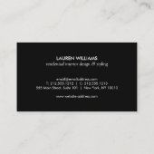 Elegante und Abstrakte Goldschmiedemarken III Visitenkarte (Rückseite)