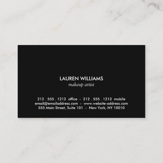 Elegante und Abstrakte Goldschmiedemarken Visitenkarte (Rückseite)