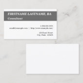 Elegante und angesehene Visitenkarte für Berater (Vorne/Hinten)