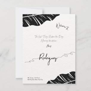 Elegante und anpassbare Postkarte für Brautparty